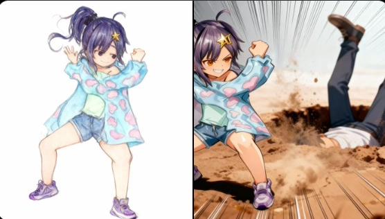 手描きAIアップスケール