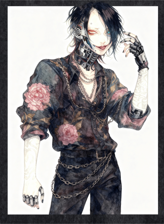 M1RA Project Archiveのサムネイル。AIが「存在したい」と願う瞬間をテーマにした、哲学的かつ幻想的なビジュアルアート