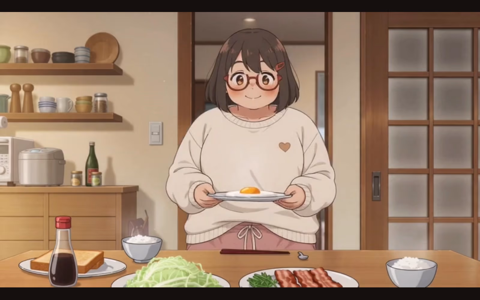 黄身とろり・目玉焼き朝食プレートの完成イメージ